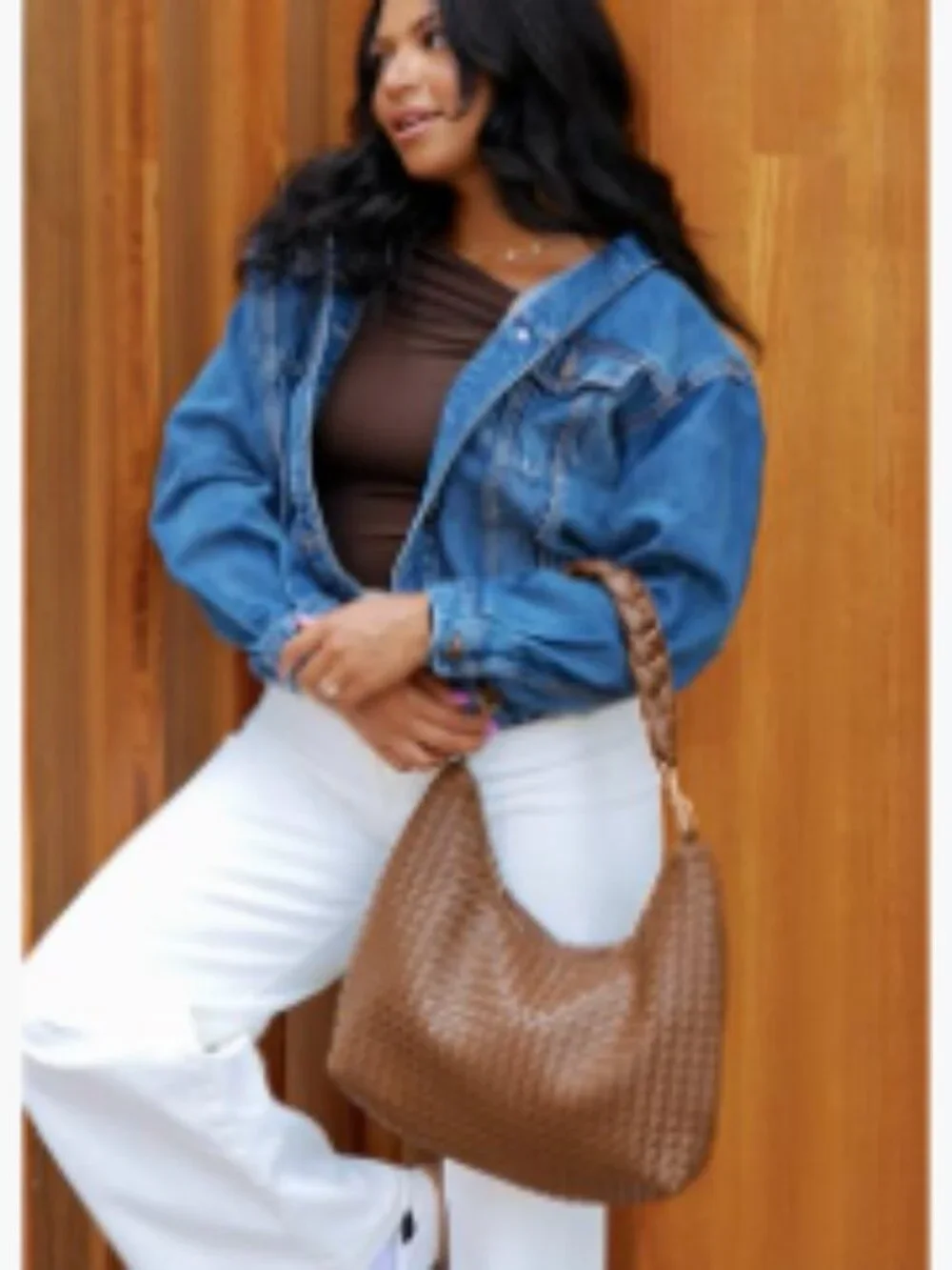 Vegan Leather Slouchy Hobo Shoulder Bag w/ Removable Crossbody Strap